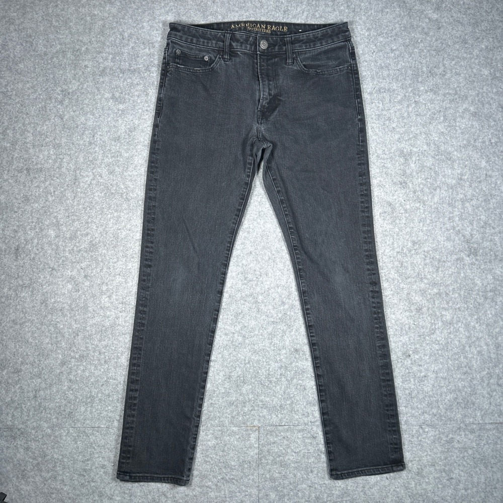 American Eagle Denim Jeans Mens 31x32 Black Slim Extreme Flex 4 Stretch Casual